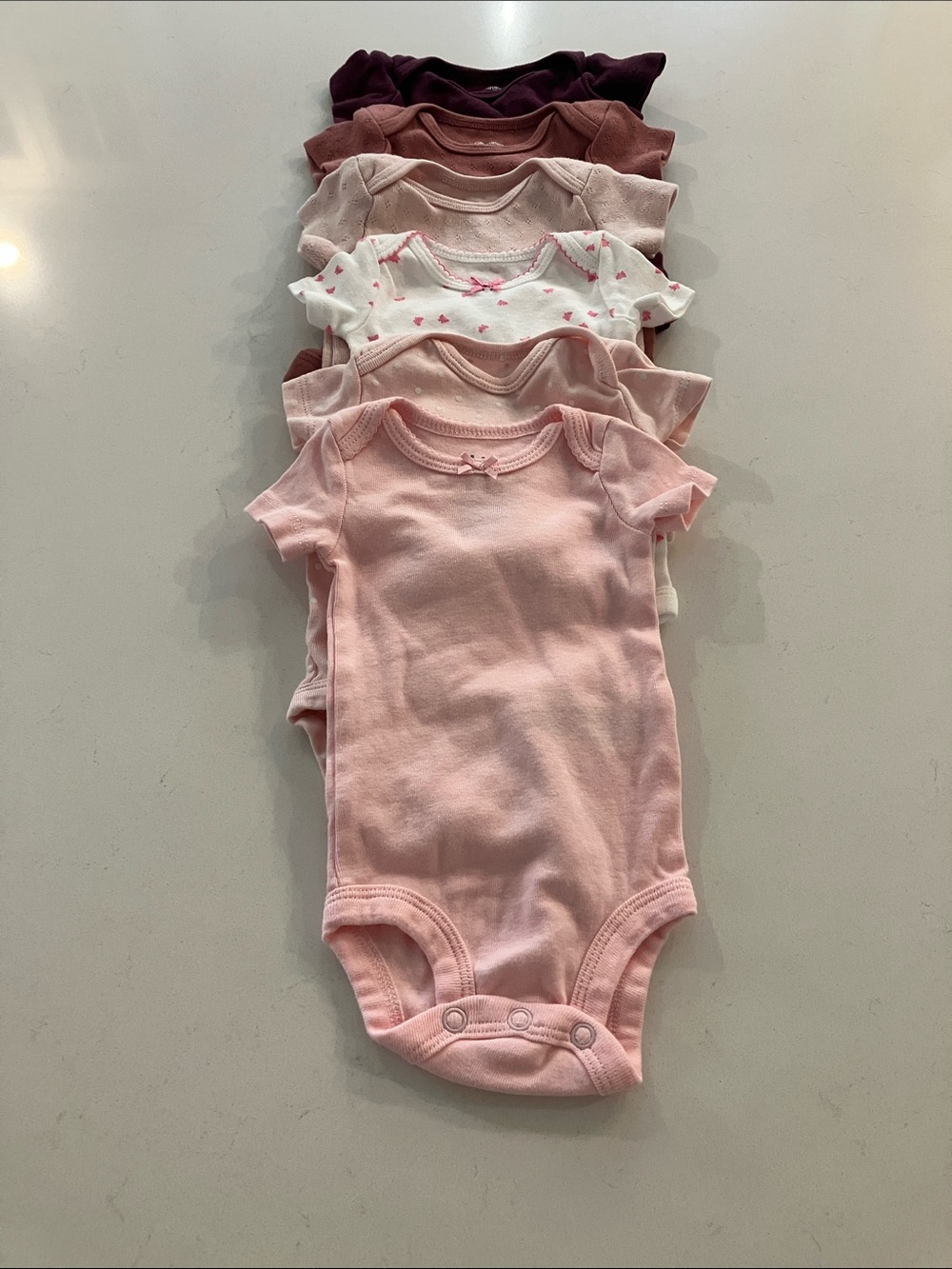Baby Newborn Short-Sleeve One-Piece Bundle lot - set of 6